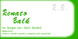 renato balk business card